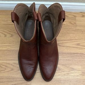 Tecovas Casey Bourbon Lizard bootie women’s 9.5